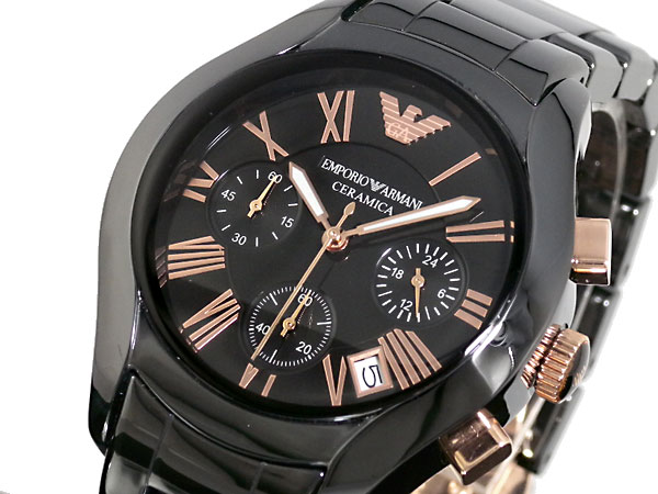 armani gold black watch